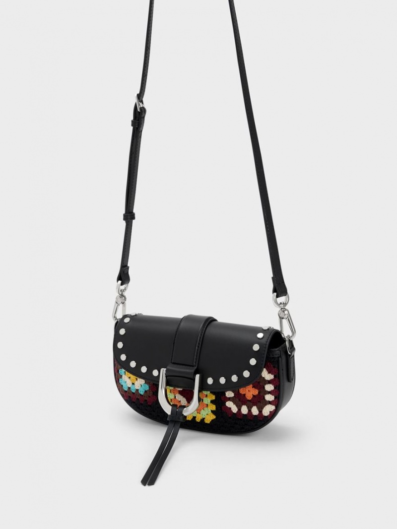 Geanta De Umar Charles & Keith Gabine Floral Crochet Piele Colorati | 756AQPIKY