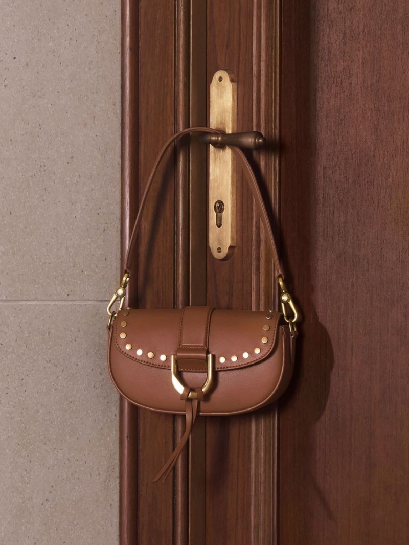 Geanta De Umar Charles & Keith Gabine Studded Piele Maro | 284VWAMKE