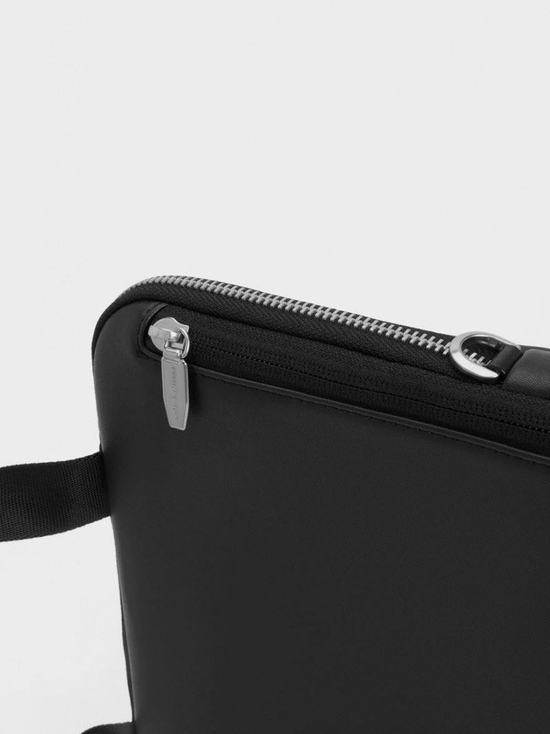 Geanta De Umar Charles & Keith Gaia Laptop Negrii | 061XYAKBT