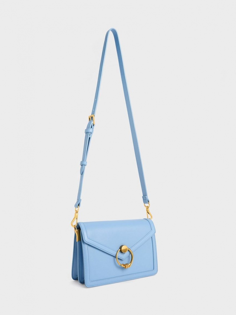 Geanta De Umar Charles & Keith Joelle Envelope Albastri Deschis | 205NIGFTQ