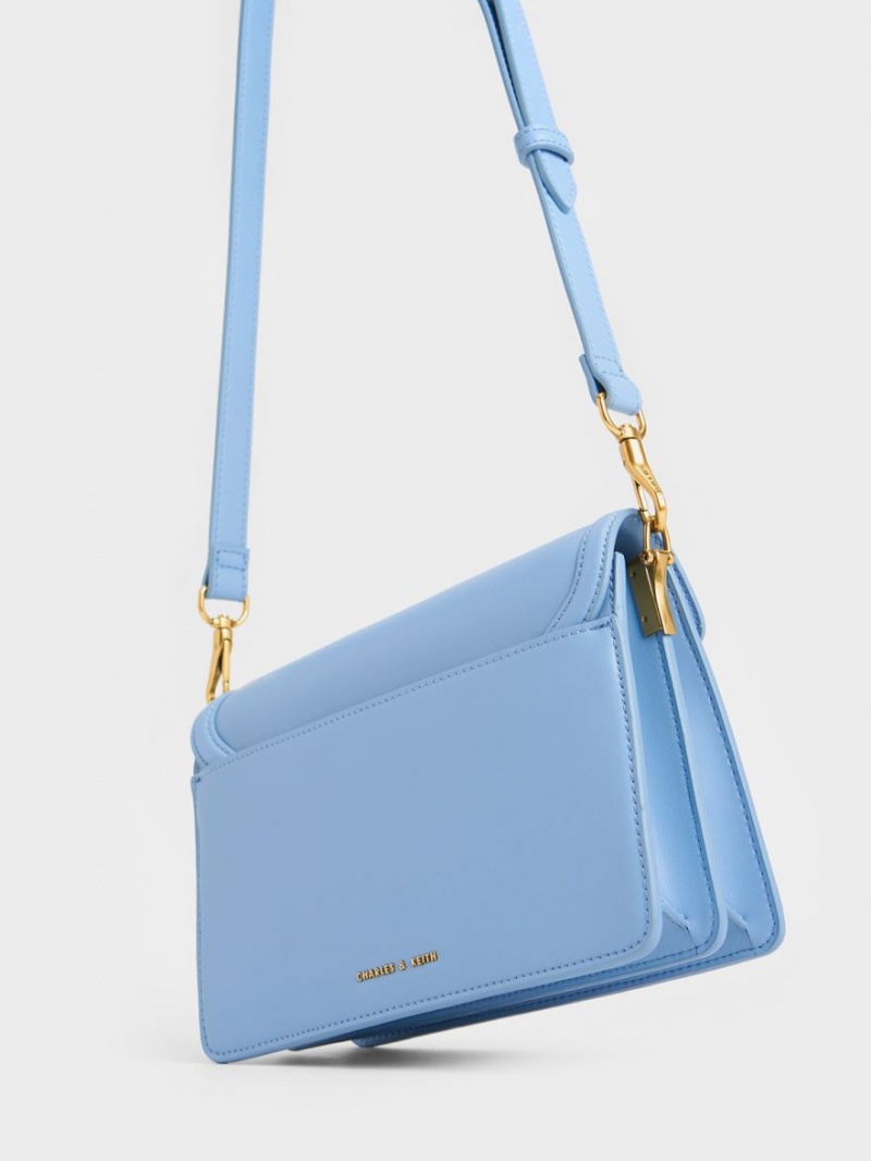 Geanta De Umar Charles & Keith Joelle Envelope Albastri Deschis | 205NIGFTQ