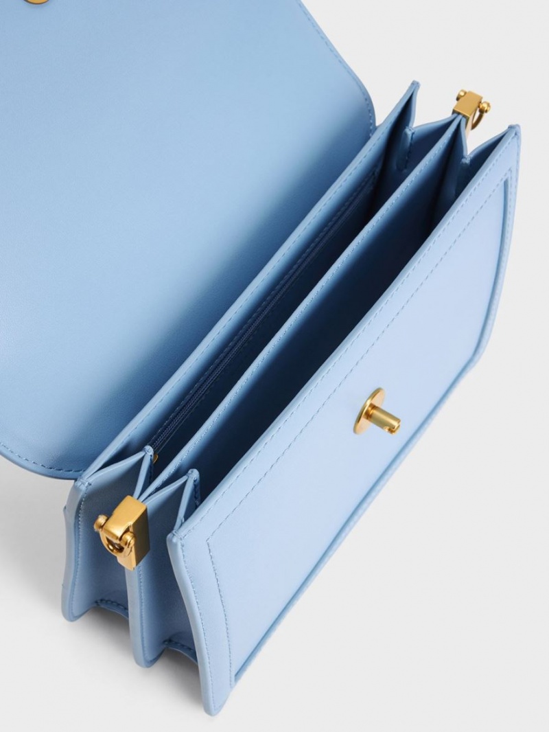 Geanta De Umar Charles & Keith Joelle Envelope Albastri Deschis | 205NIGFTQ