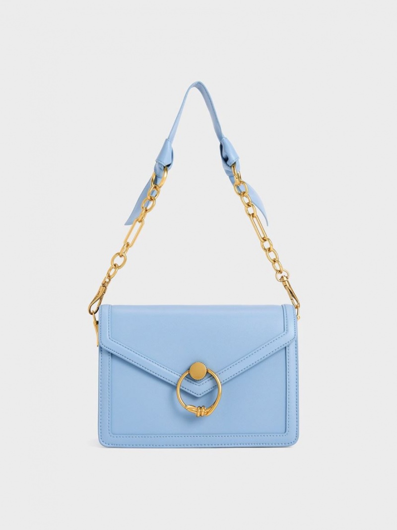 Geanta De Umar Charles & Keith Joelle Envelope Albastri Deschis | 205NIGFTQ