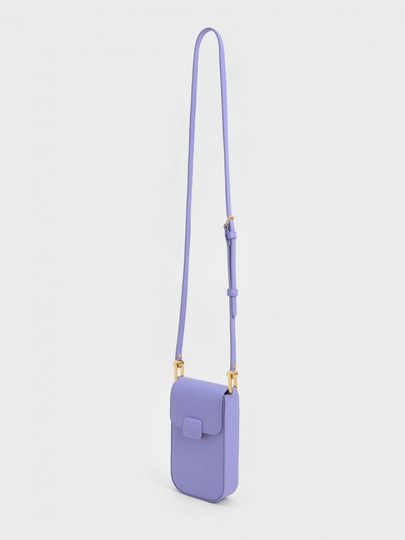 Geanta De Umar Charles & Keith Koa Elongated Wristlet Violet | 438SFHCRM