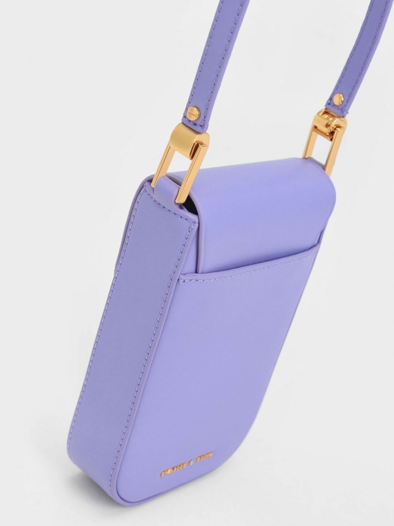 Geanta De Umar Charles & Keith Koa Elongated Wristlet Violet | 438SFHCRM
