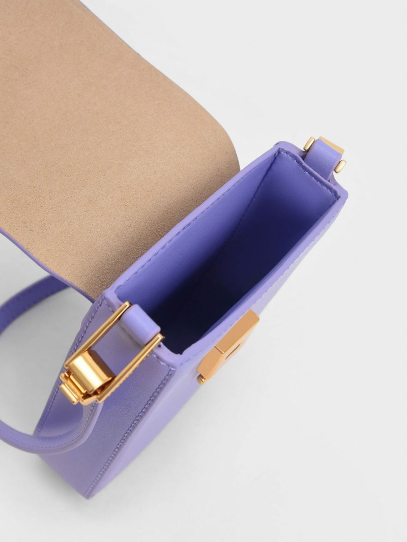 Geanta De Umar Charles & Keith Koa Elongated Wristlet Violet | 438SFHCRM