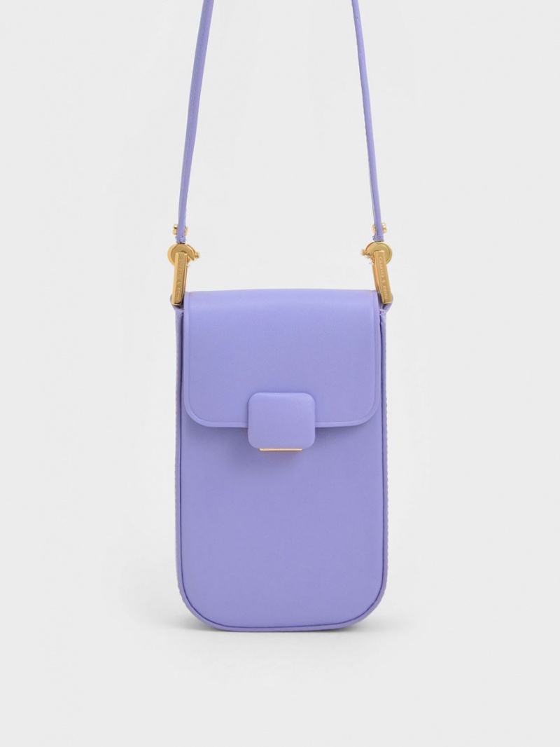Geanta De Umar Charles & Keith Koa Elongated Wristlet Violet | 438SFHCRM