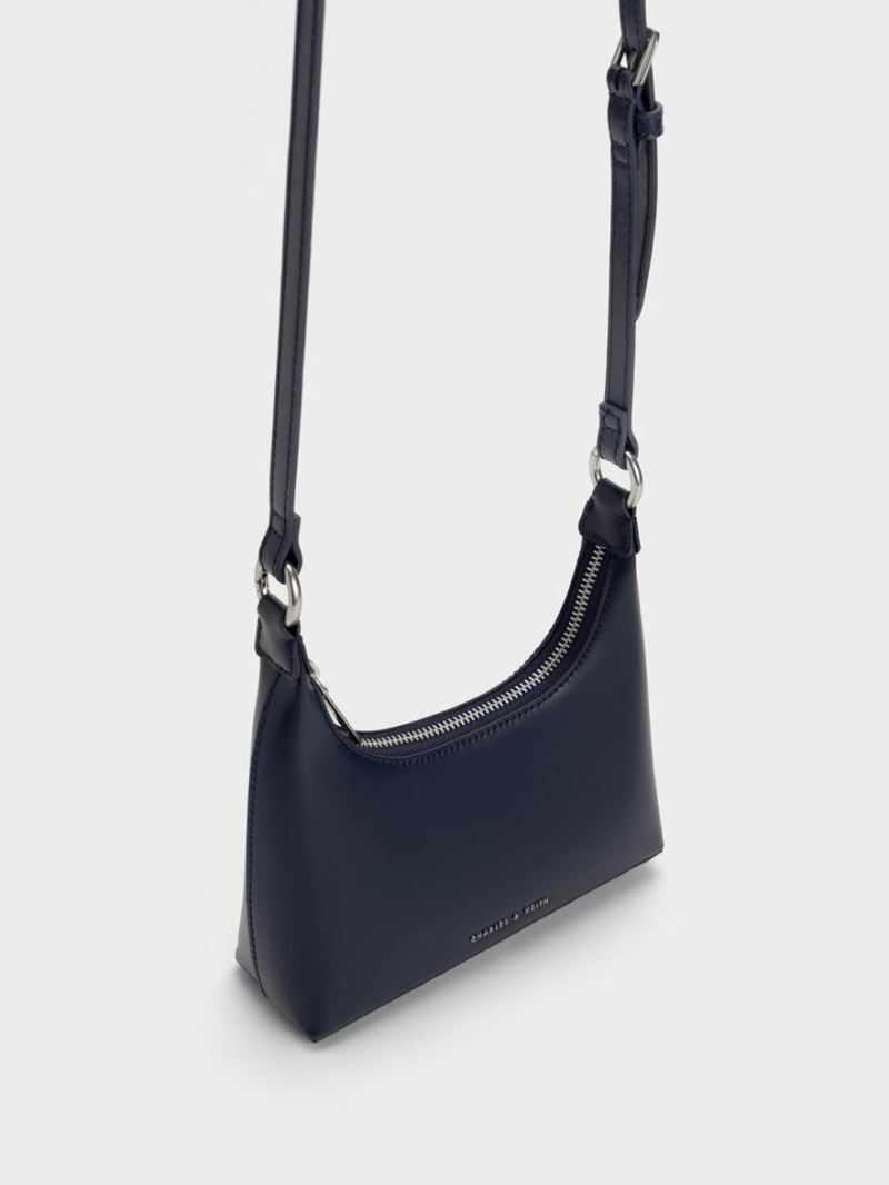 Geanta De Umar Charles & Keith Koi Chain Handle Bleumarin | 306KERANH