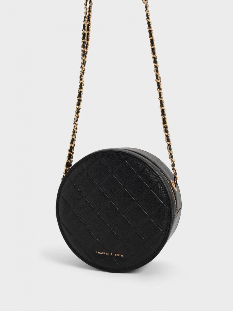 Geanta De Umar Charles & Keith Kwan Matlasat Circle Negrii | 983ZHXMNK