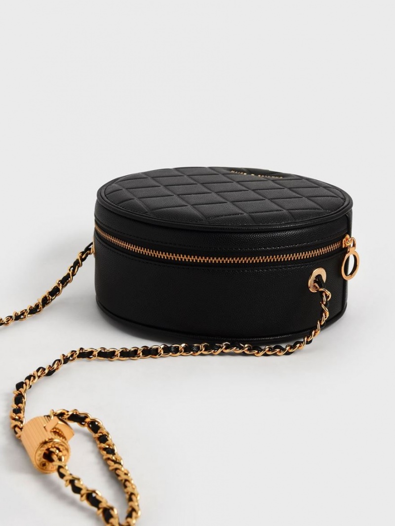 Geanta De Umar Charles & Keith Kwan Matlasat Circle Negrii | 983ZHXMNK