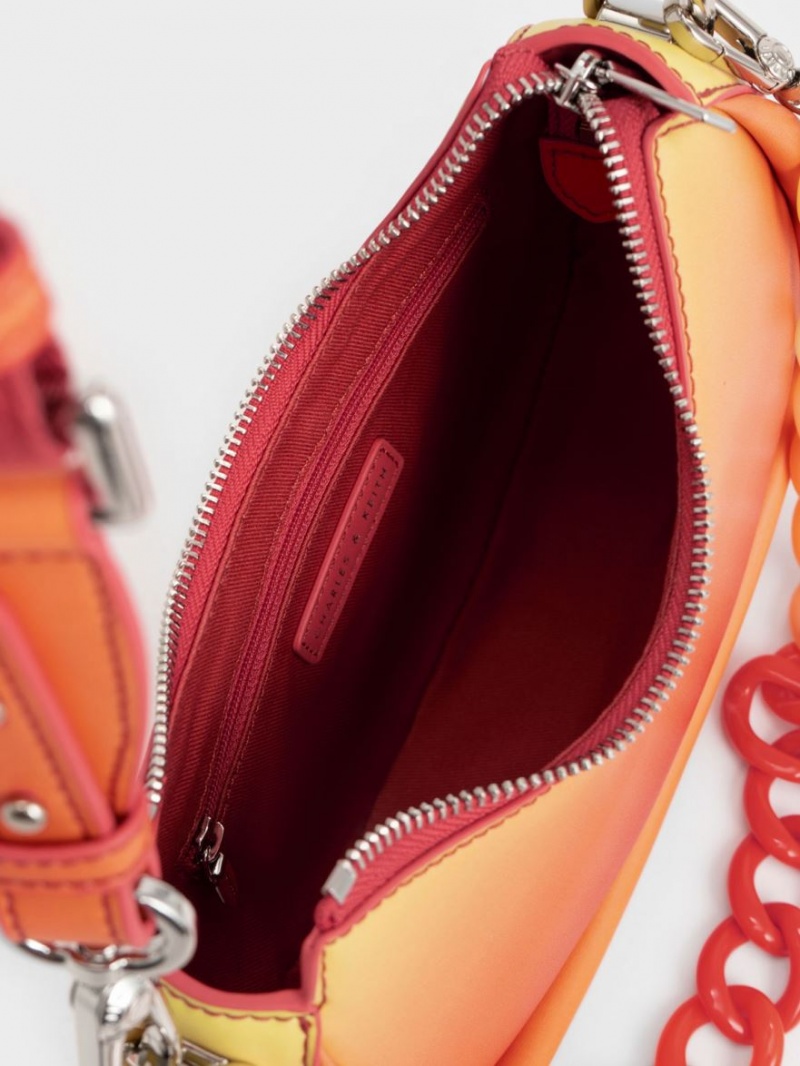 Geanta De Umar Charles & Keith Lana Curved Portocalii | 617ZWQNLO