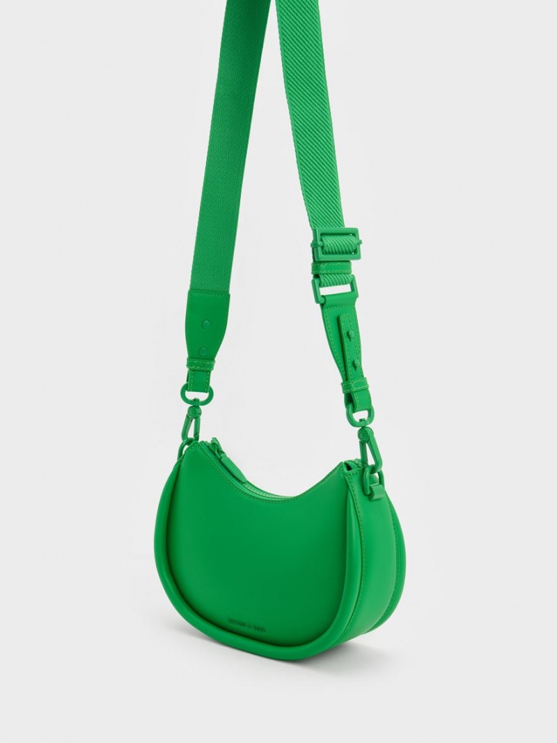 Geanta De Umar Charles & Keith Lana Curved Verzi | 923UPAZQC