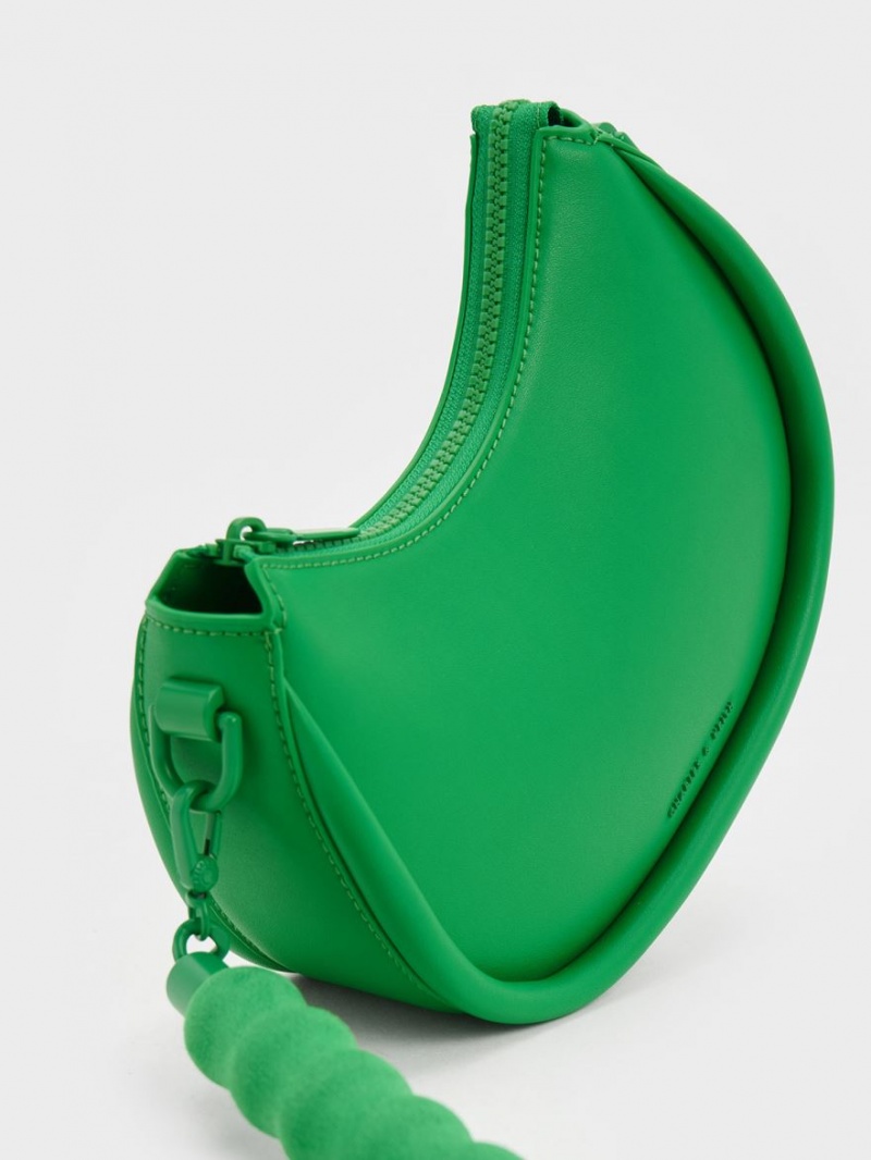 Geanta De Umar Charles & Keith Lana Curved Verzi | 923UPAZQC
