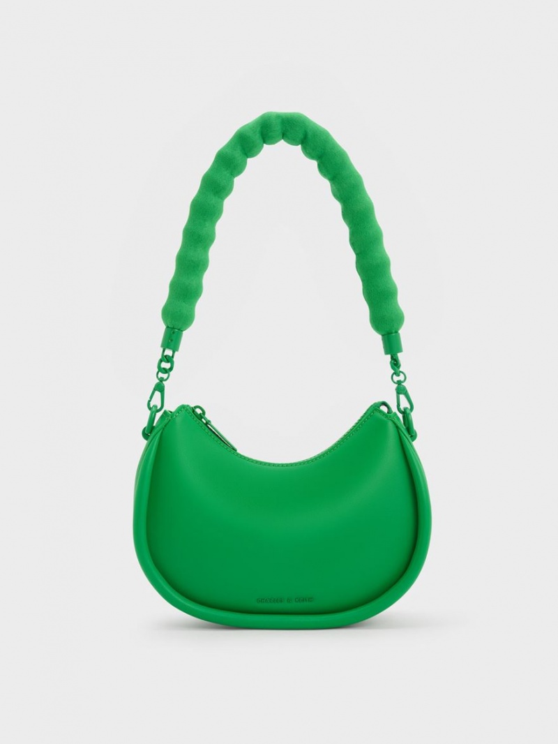 Geanta De Umar Charles & Keith Lana Curved Verzi | 923UPAZQC