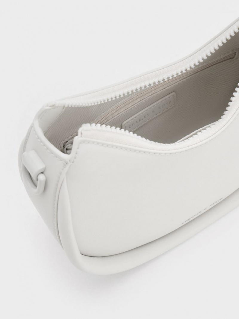 Geanta De Umar Charles & Keith Lana Curved Albi | 453WNTPQI