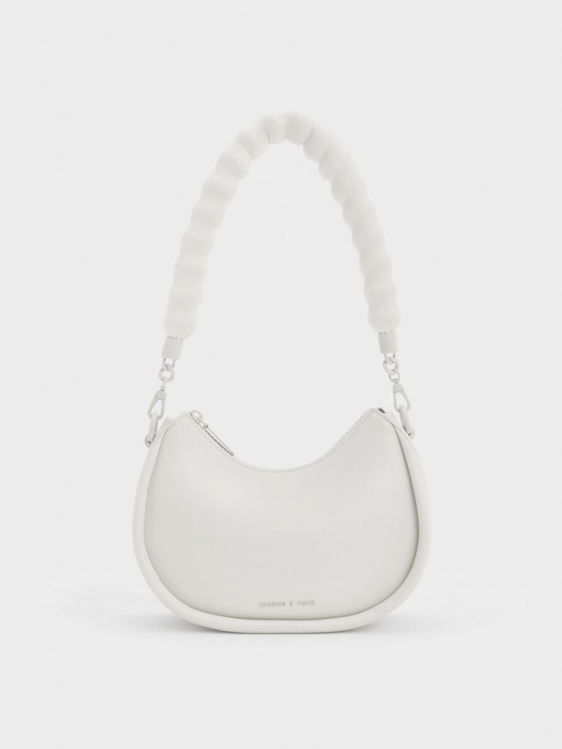 Geanta De Umar Charles & Keith Lana Curved Albi | 453WNTPQI