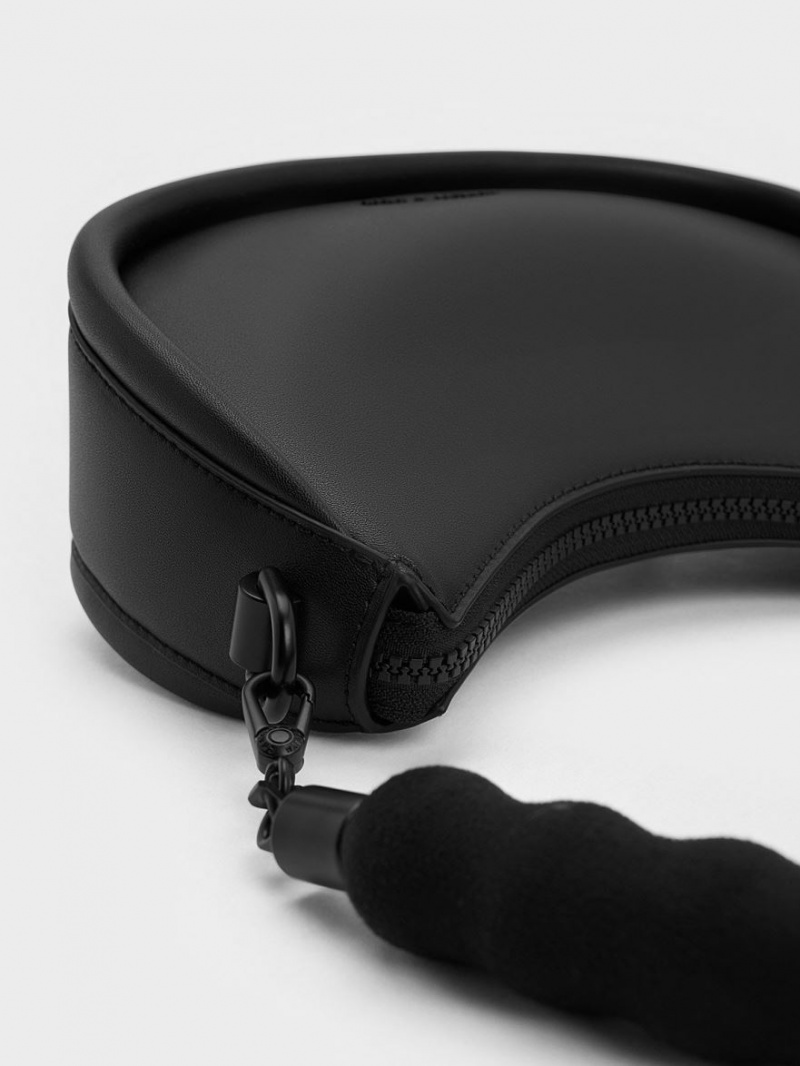 Geanta De Umar Charles & Keith Lana Curved Negrii | 961GJPZIH