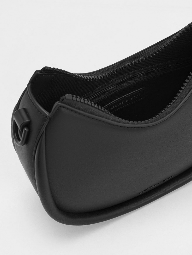 Geanta De Umar Charles & Keith Lana Curved Negrii | 961GJPZIH