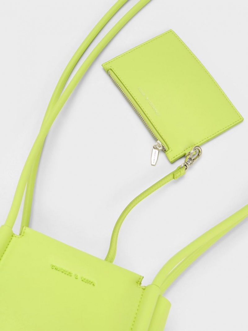 Geanta De Umar Charles & Keith Machina Rectangular Galbeni | 380CPUBZQ