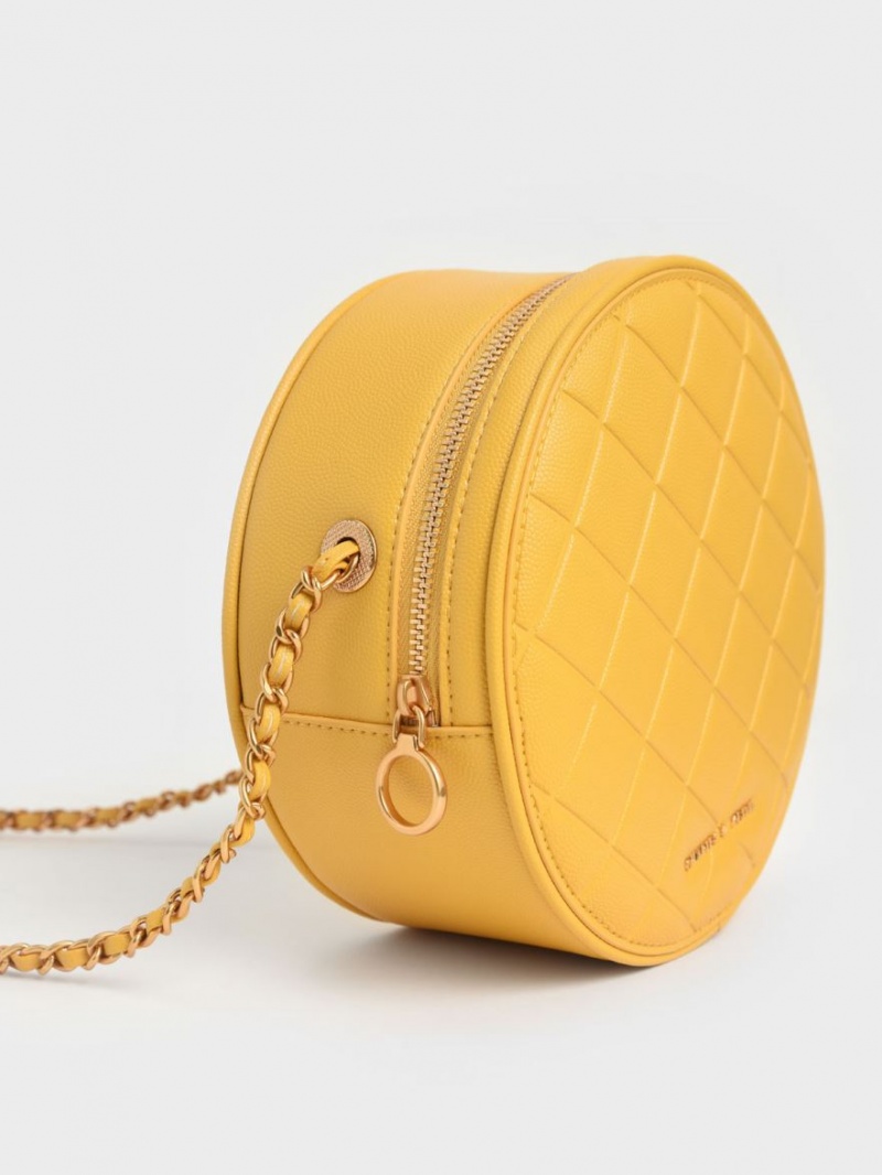 Geanta De Umar Charles & Keith Matlasat Circle Galbeni | 501AECTIF