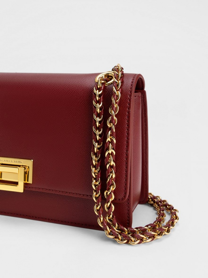 Geanta De Umar Charles & Keith Metallic Accent Front Flap Visinii | 592PDRBSA