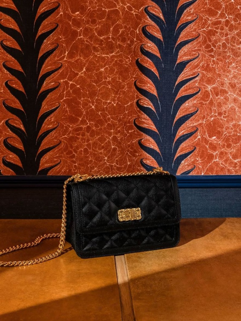 Geanta De Umar Charles & Keith Micaela Matlasat Chain Negrii | 315RZKVLJ