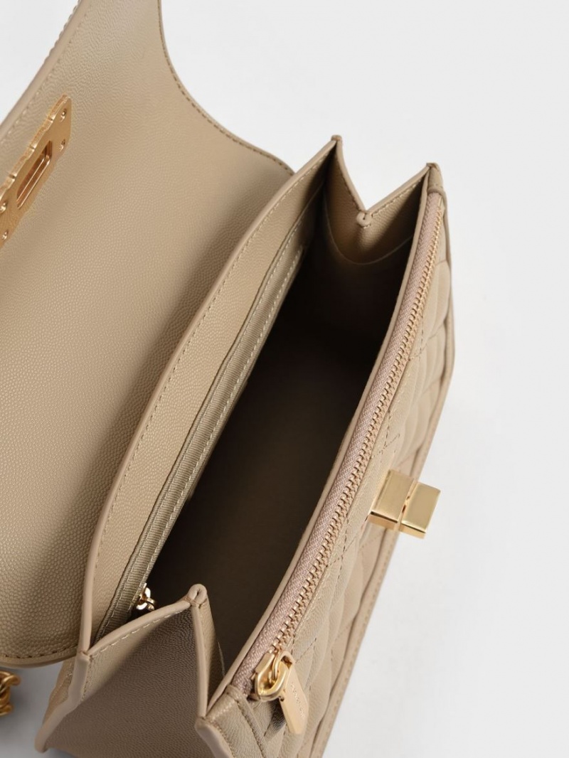 Geanta De Umar Charles & Keith Micaela Matlasat Chain Maro | 698XSIERM