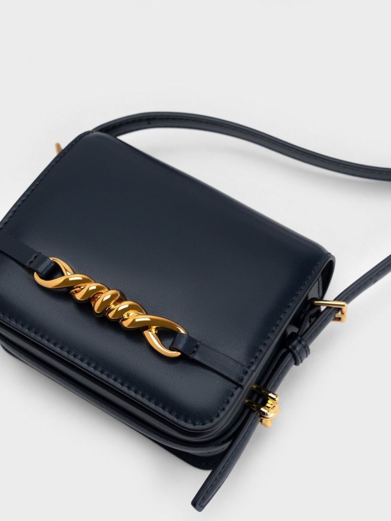 Geanta De Umar Charles & Keith Mini Henrietta Bleumarin | 152OJRYHG