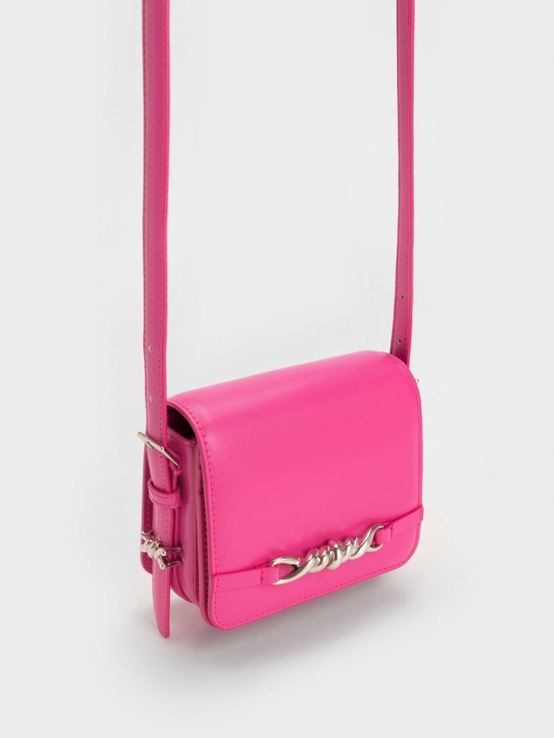 Geanta De Umar Charles & Keith Mini Henrietta Fucsie | 903SNFJQG