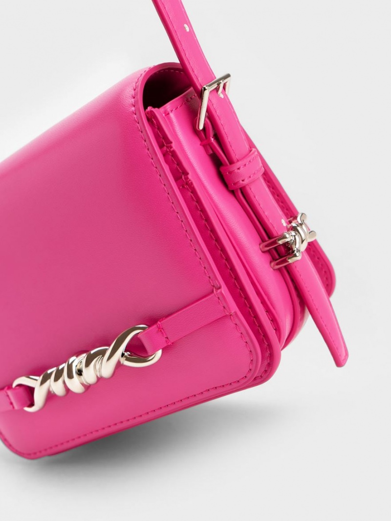 Geanta De Umar Charles & Keith Mini Henrietta Fucsie | 903SNFJQG