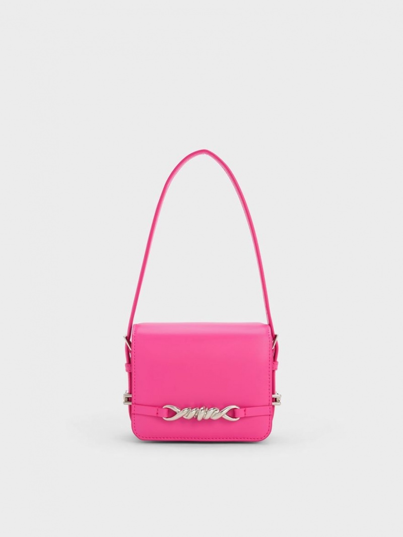 Geanta De Umar Charles & Keith Mini Henrietta Fucsie | 903SNFJQG
