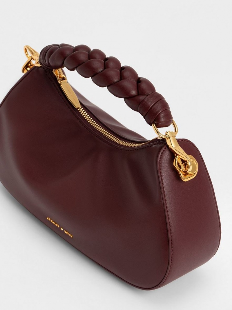 Geanta De Umar Charles & Keith Moira Sculptural Ciocolata Inchis | 812LRCQZY