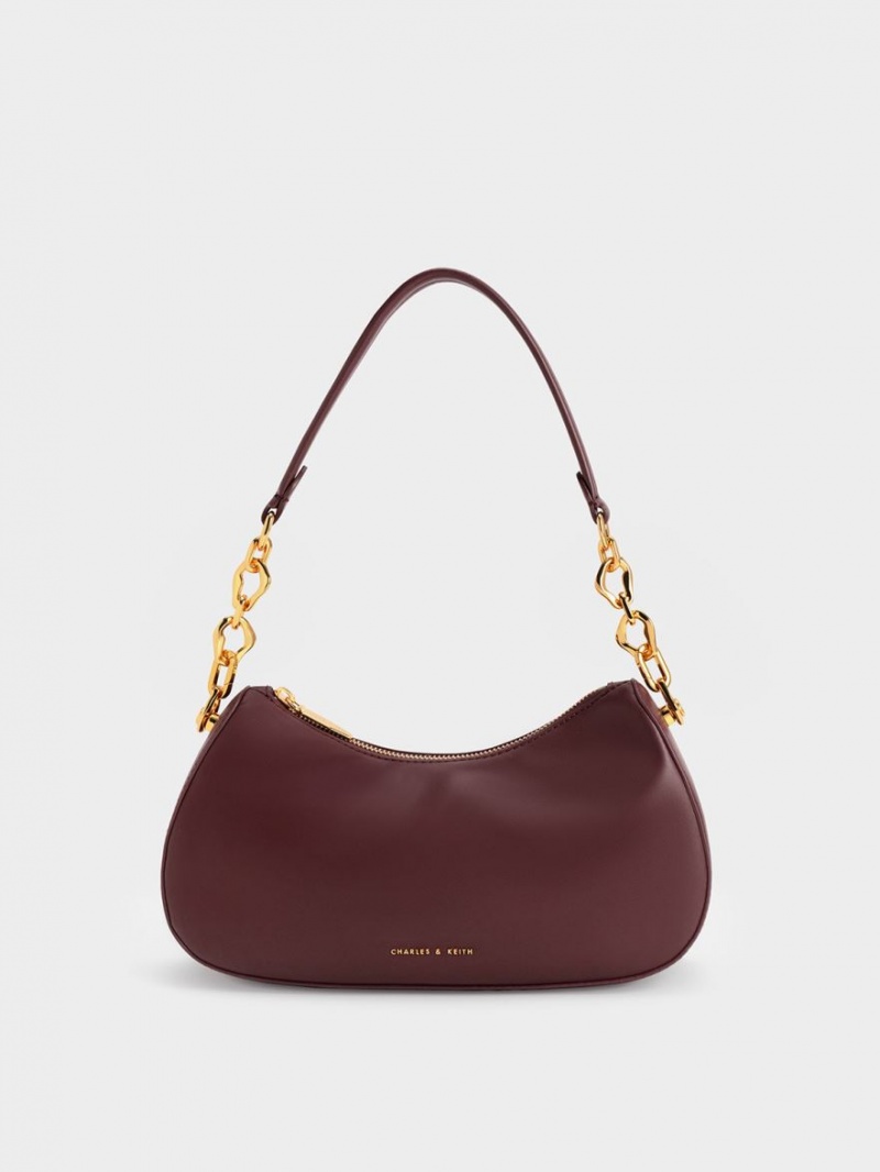 Geanta De Umar Charles & Keith Moira Sculptural Ciocolata Inchis | 812LRCQZY