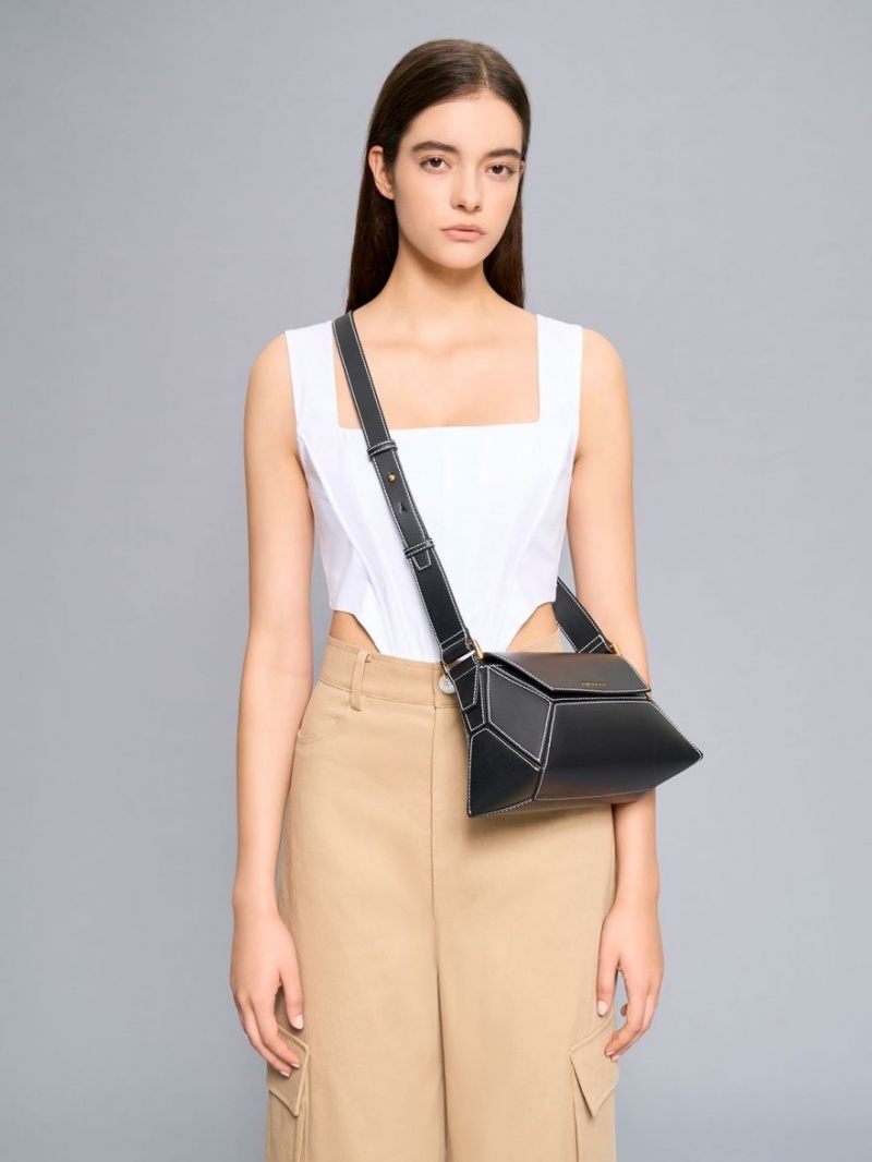 Geanta De Umar Charles & Keith Nasrin Geometric Negrii | 012JNXAPY