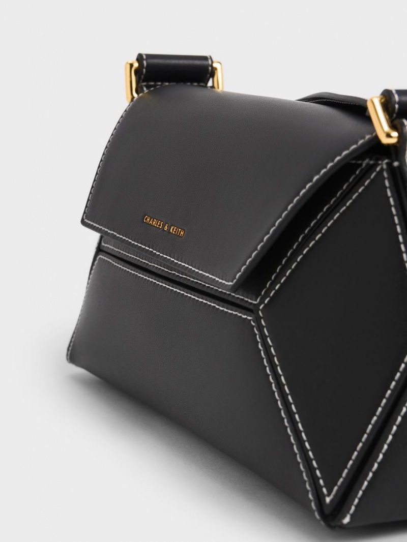 Geanta De Umar Charles & Keith Nasrin Geometric Negrii | 012JNXAPY