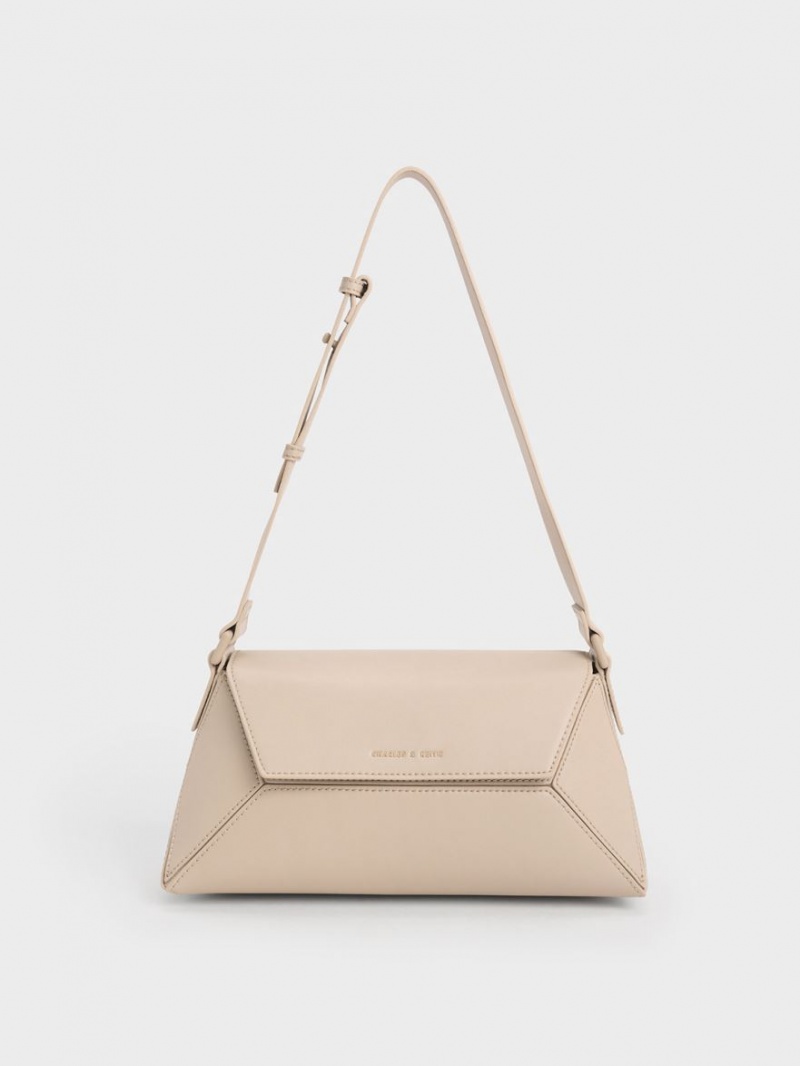 Geanta De Umar Charles & Keith Nasrin Geometric Bej | 174UFSWAE