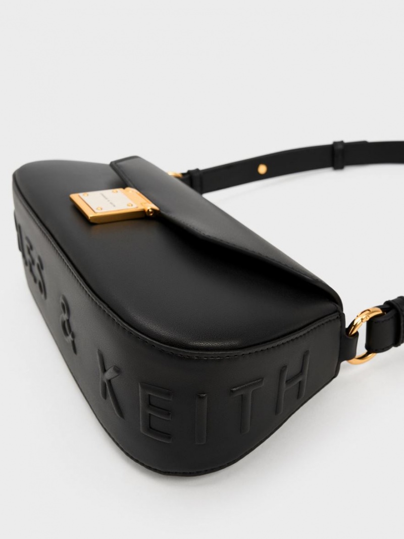 Geanta De Umar Charles & Keith Oona Curved Negrii | 805CJRVNZ