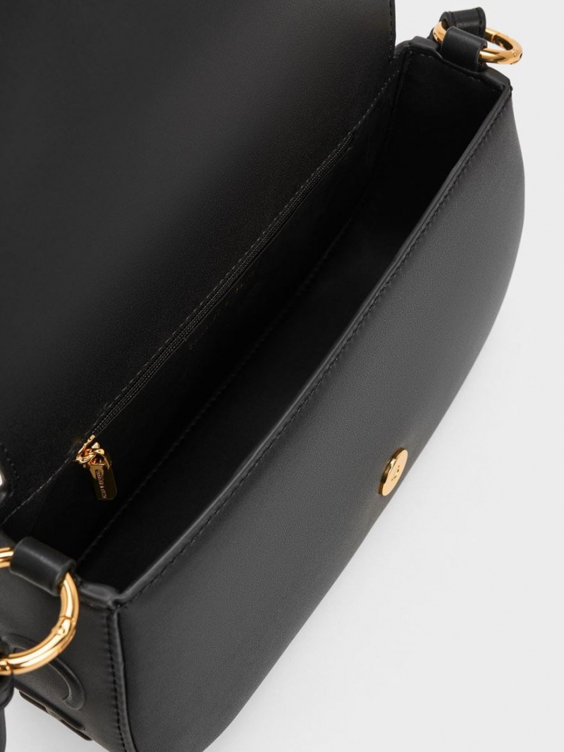 Geanta De Umar Charles & Keith Oona Curved Negrii | 805CJRVNZ