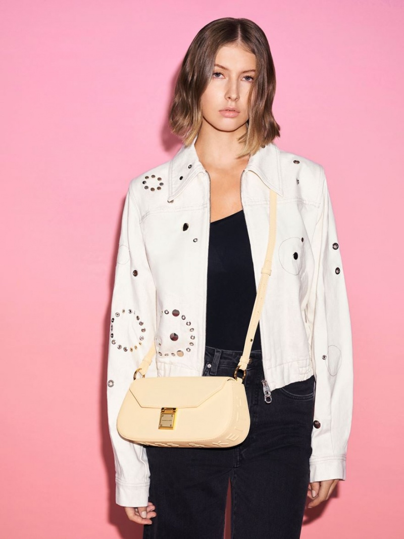 Geanta De Umar Charles & Keith Oona Curved Bej | 058MIKELH