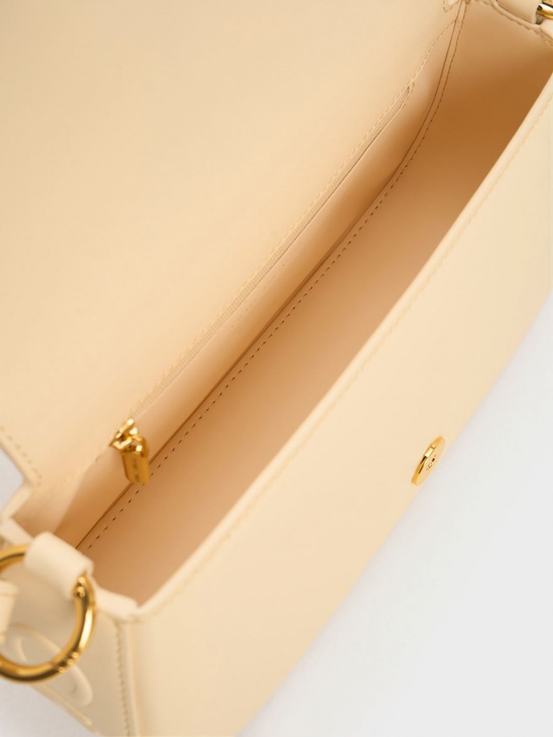 Geanta De Umar Charles & Keith Oona Curved Bej | 058MIKELH