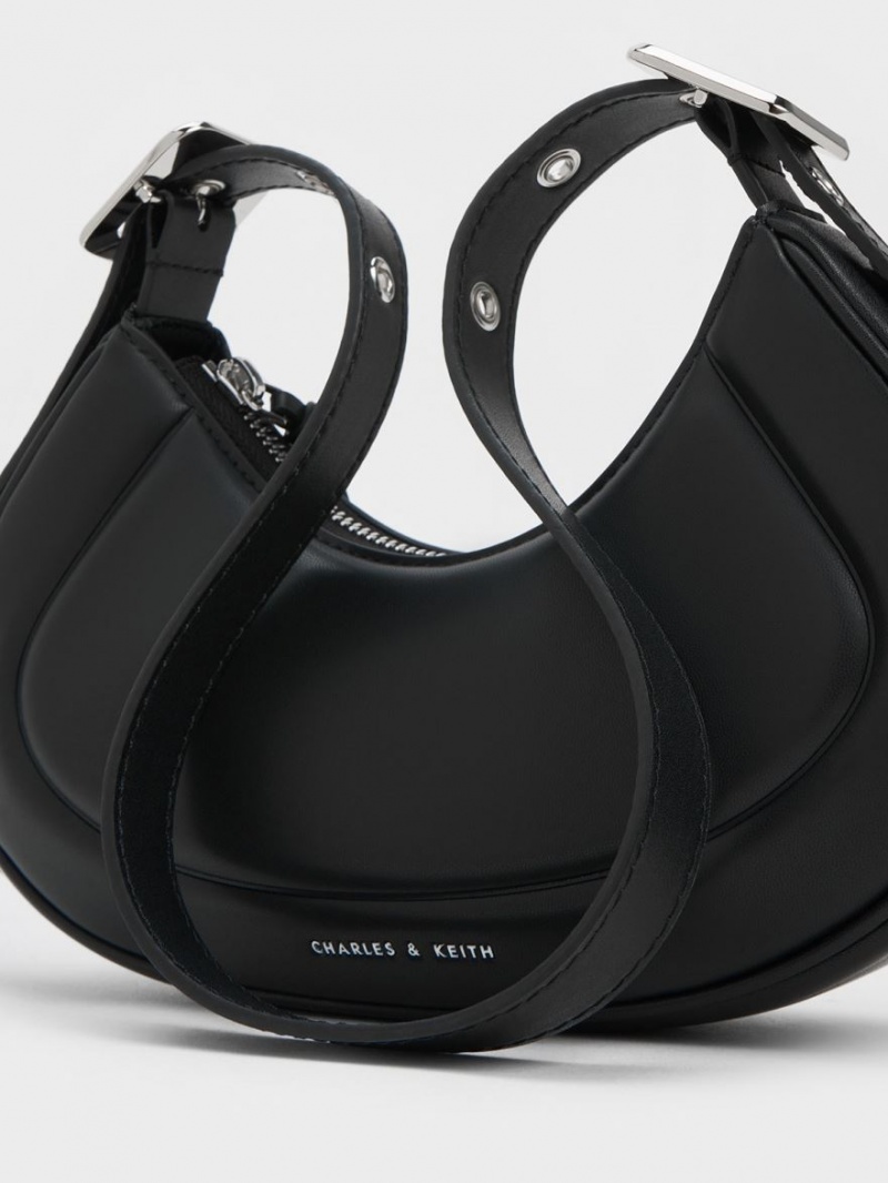 Geanta De Umar Charles & Keith Petra Curved Negrii | 490XTWKGQ