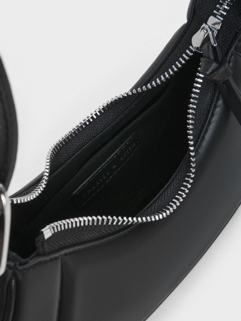 Geanta De Umar Charles & Keith Petra Curved Negrii | 490XTWKGQ