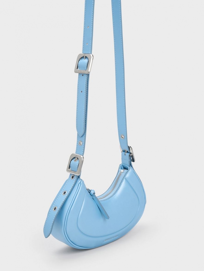 Geanta De Umar Charles & Keith Petra Curved Albastri | 651GQIZNH