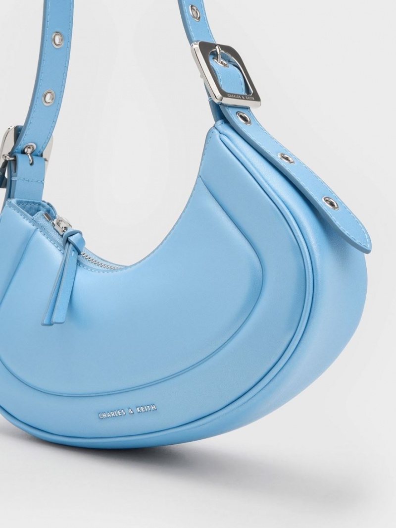 Geanta De Umar Charles & Keith Petra Curved Albastri | 651GQIZNH
