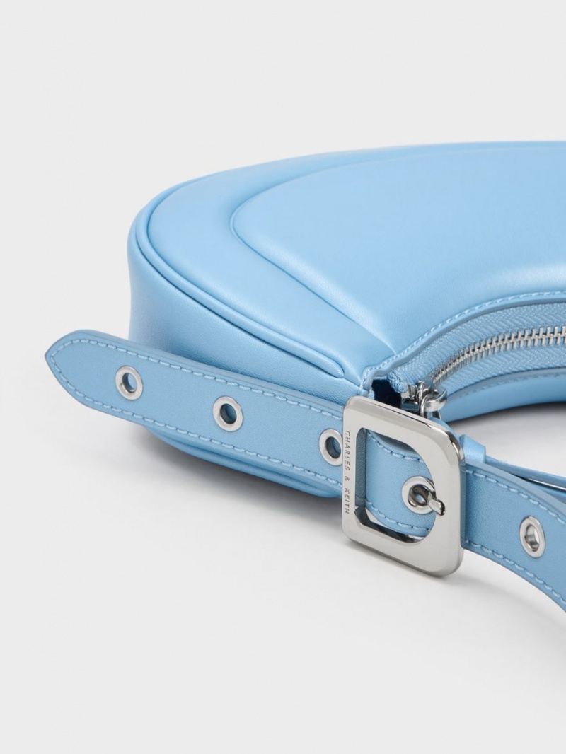Geanta De Umar Charles & Keith Petra Curved Albastri | 651GQIZNH