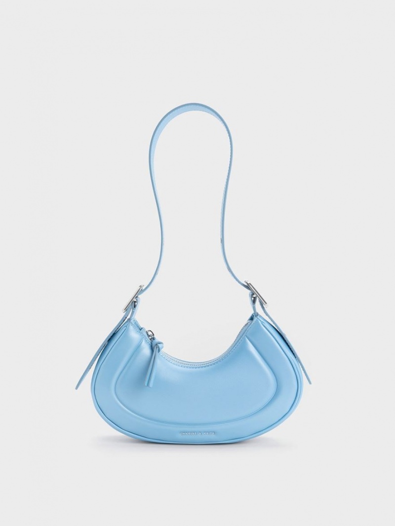 Geanta De Umar Charles & Keith Petra Curved Albastri | 651GQIZNH