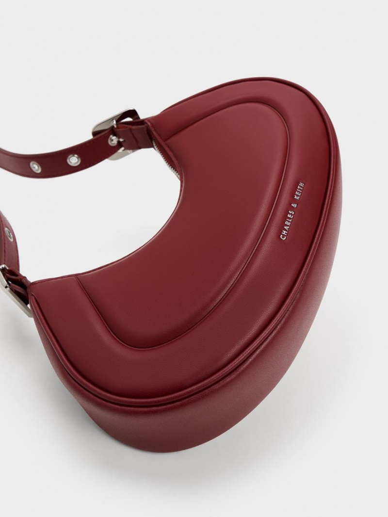 Geanta De Umar Charles & Keith Petra Curved Rosii | 301BEDKOF