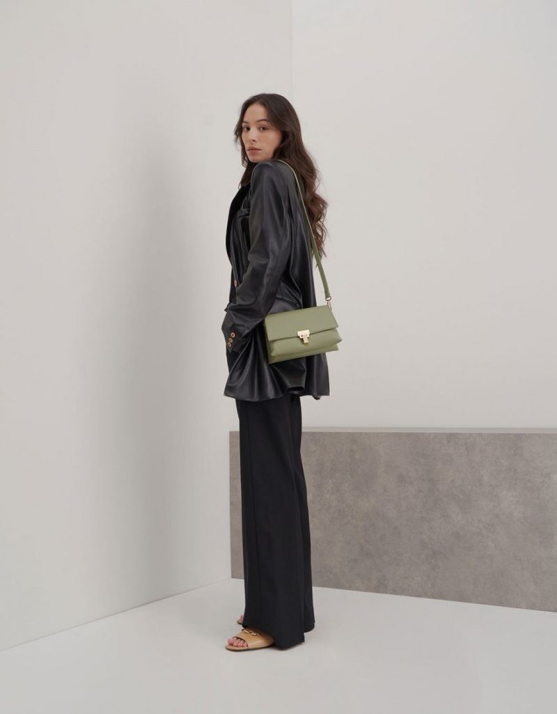 Geanta De Umar Charles & Keith Piele Chain Curea Masline Verzi | 469PSHJIX