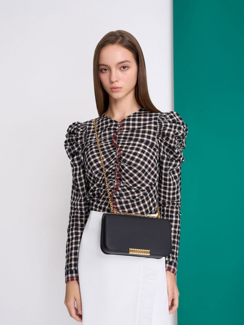 Geanta De Umar Charles & Keith Piele Chain Curea Negrii | 372YFITAL