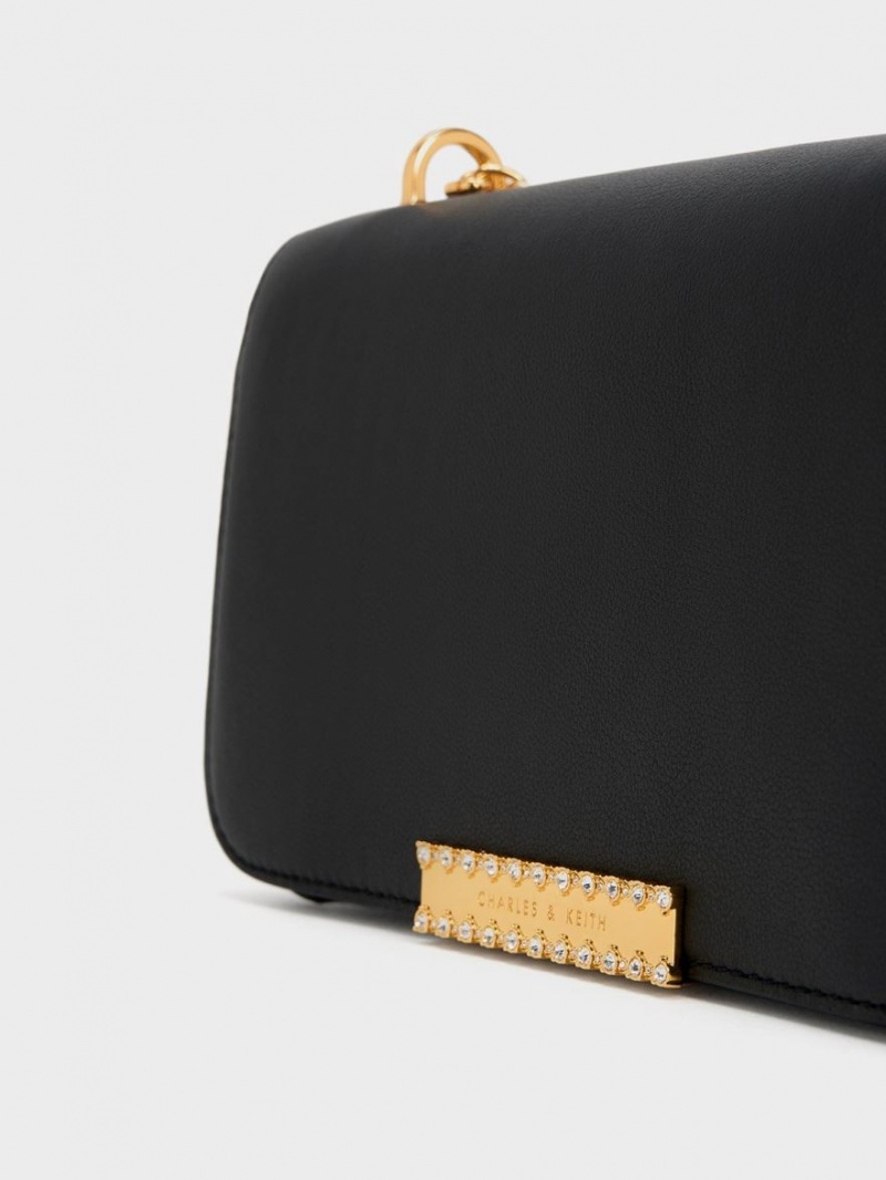 Geanta De Umar Charles & Keith Piele Chain Curea Negrii | 372YFITAL